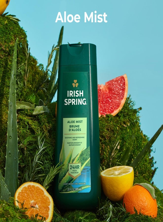 Irish Spring Men's Body Wash Shower Gel, Aloe Mist, 20 Oz, 4 Pack - Image 3